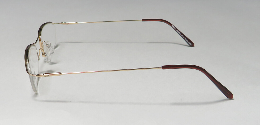 New Alternatives by Europa Medium Gold MORGAN C03 Eyeglasses 46/18/135 ALTERNATIVES MORGAN COL.03 HALF RIMM LIGHTWEIGHT DESIGNER  main image 2