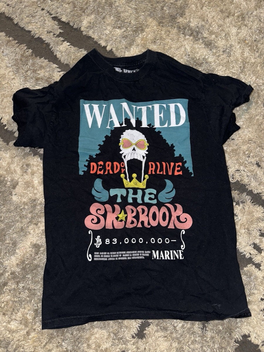 One Piece Mens T-Shirt - Wanted Dead Or Alive The SK Brook