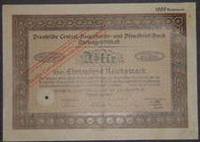 100 St&uuml;ck Preu&szlig;ische Central-Bodenkredit- und Pfandbrief-Bank AG 1930 1000 RM