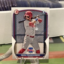 2023 Bowman Paper Base #BP-89 Nikau Pouaka-Grego - Philadelphia Phillies