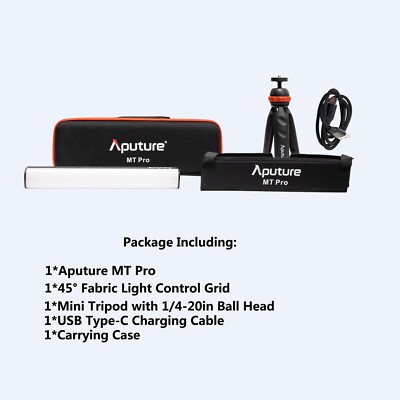 Aputure MT Pro RGB Light Wand Stick LED Tube Light 7.5W CCT 2000K
