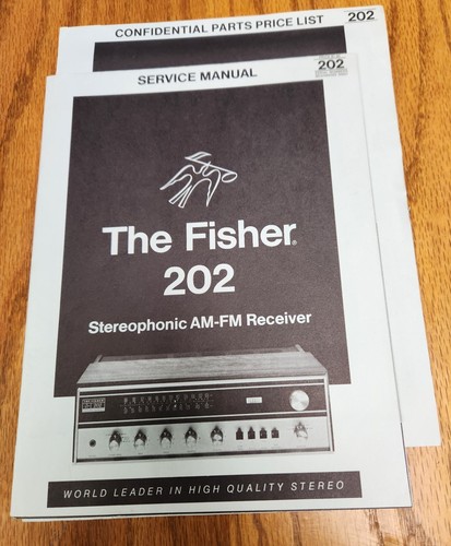 Fisher 202 Receiver Service Manual & Parts List - Original