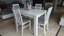 White extending dining table, modern, solid, high quality, perfect size 120cm!