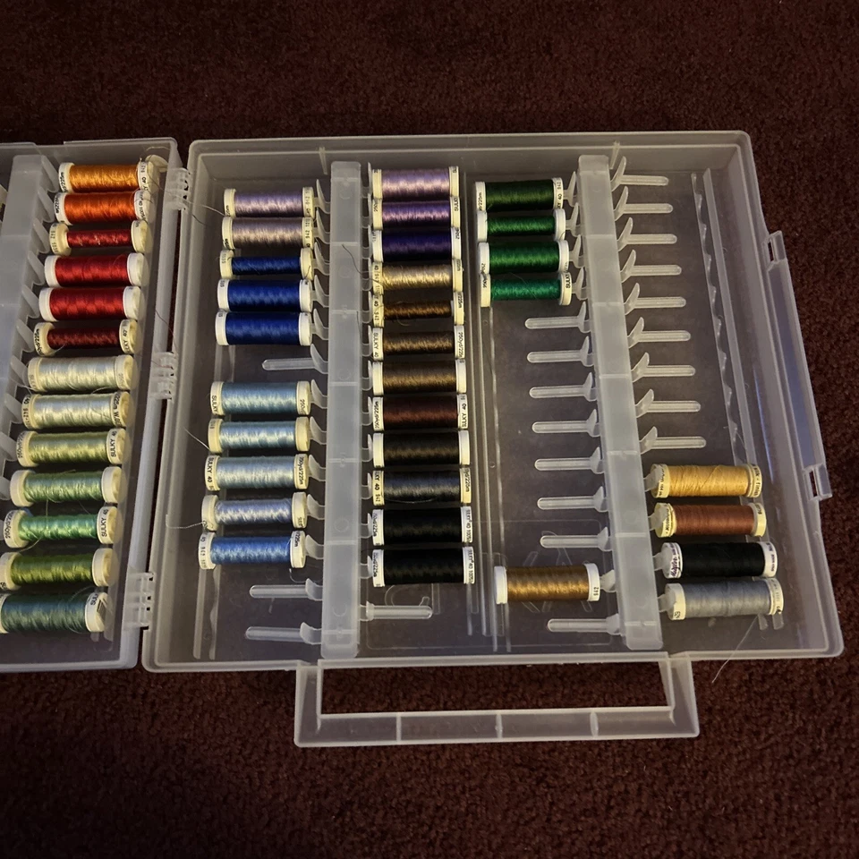 Sulky Variety Of Poly, Rayon, Metallic, 70 Thread Spools Plus Case - Image 2 of 4