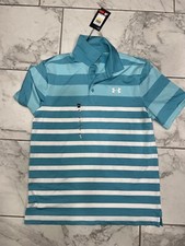 Under Armour 1378676-433UA Men's GOLF Playoff 3.0 Stripe Polo Medium Blue White