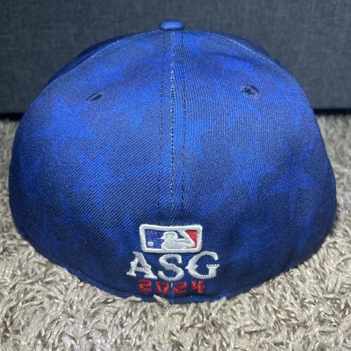 New Era Mens Texas Rangers 7 3/8 2024 All-Star Game 59FIFTY Fitted Hat Royal NEW - Picture 4 of 8