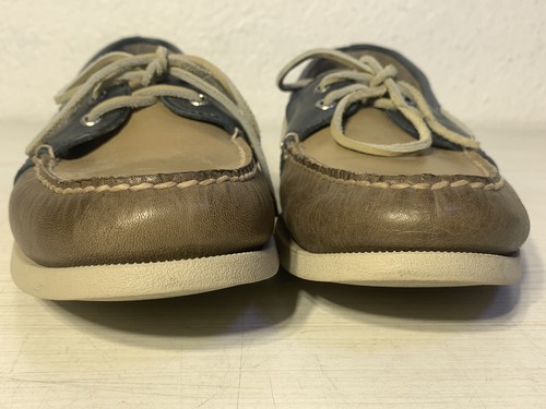 SPERRY TOPSIDER BOAT SHOES RARE BLUE AND TAN COMBO 11.5 M - Picture 7 of 13