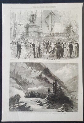 1863 New Year's Eve In Malta + India New Passage London News 12x16 Page