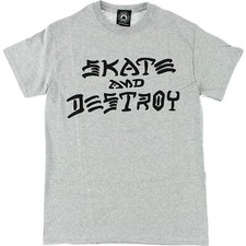 Thrasher Skate Destroy Short Sleeve S-Grey T-Shirt