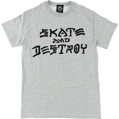 Thrasher Skate & Destroy Short Sleeve S-Grey T-Shirt