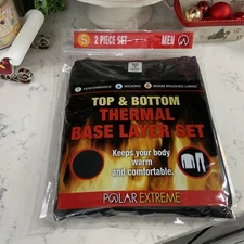 Polar Extreme Thermal Base Layer Men’s Small Black Top Bottom Set New In Package