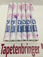 Papiertapete P+S 6X 05631-30 (6Rollen) Kindertapete Motive Tiere Weiß Rosa Lila