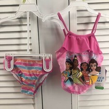 Disney Princess 2 piece pink swim suit size 2T new with tags Oeko-tex spf 50