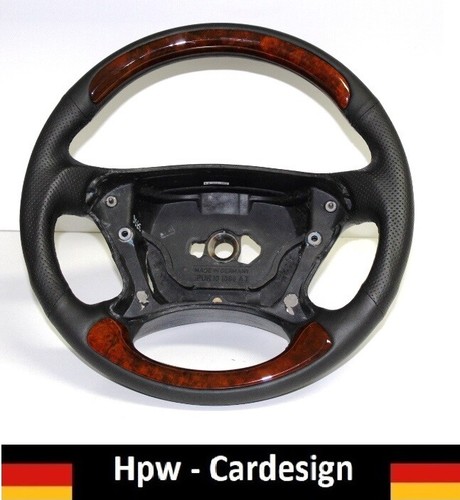 VOLANTE MERCEDES PELLE LEGNO RADICA R230 W209 CLK W211 CLS C219 VICTOR - Foto 1 di 5