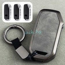 Metal Leather Car Key Fob Case Cover Keychain For Kia Sportage Forte Soul Optima