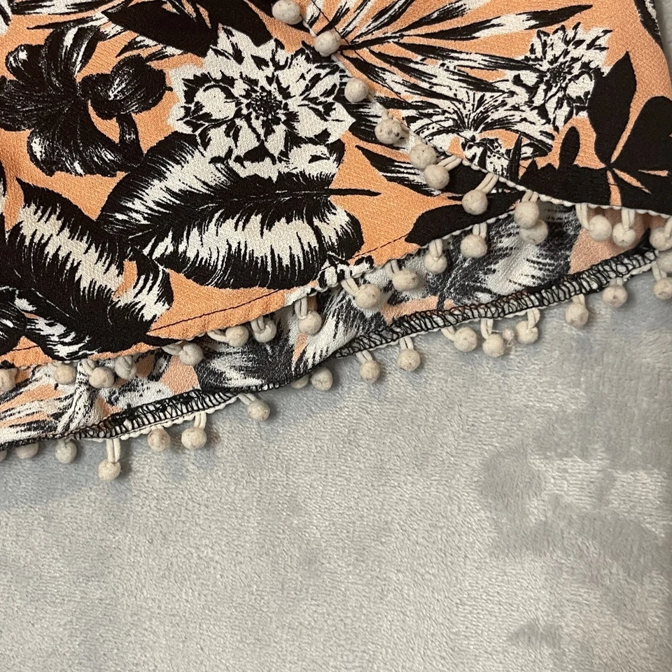 Pantalones Cortos Chalotte Russe Coloridos Lindos Palmera Verano Fluidos Talla L Pom Pom Ribete Foto 2 de 4