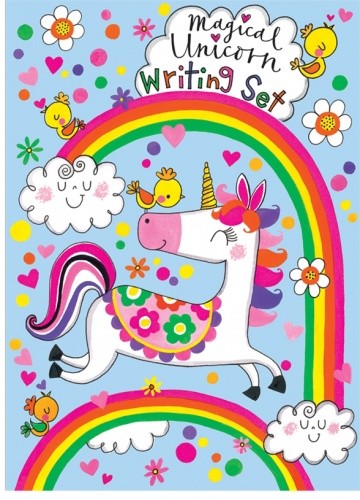 Rachel Ellen Magical Unicorn Girls Writing Set Folder - Perfect Gift For Girls