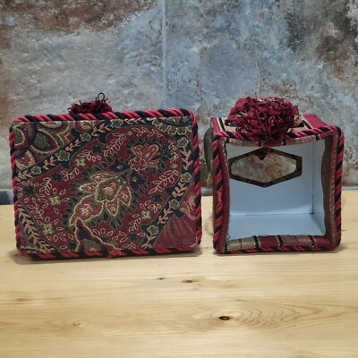 Jennifer Tylor3段ボックス Jennifer Taylor Tapestry Tissue Holder Memorial Trinket Box | eBay
