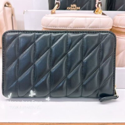 NWT Coach Medium Id Zip Wallet With Quilting CZ339 | eBay