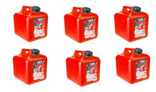 6 Midwest 2 Gallon Gas Cans - Holds 2 gallons 8 ozs
