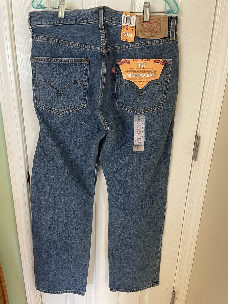 Levi's 501 プレシュランクデニム 36 x 32 Levi 501 Jeans Men's New Size 36
