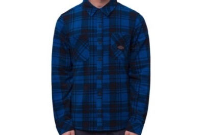 686 Sierra Fleece Flannel (L) Moroccan Blue Plaid KCRLAY103-MBPL