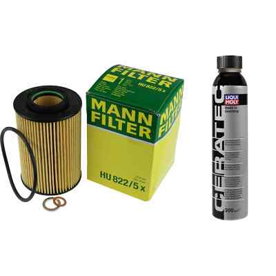 MANN-FILTER ÖLFILTER HU 822/5 x + LIQUI MOLY Cera Tec 3721