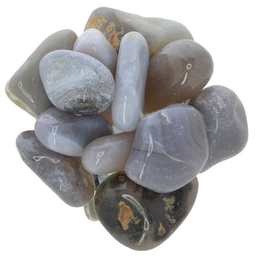 Piedras caídas de ágata gris de 1 lb - Grado 1 - XLarge - 1,75" a 2" promedio - Imagen 1 de 2