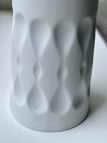 rare Vintage Vase Space Age Bisquit Relief Porzellan OP Art Mid Century Modern - 第 3/5 張圖片