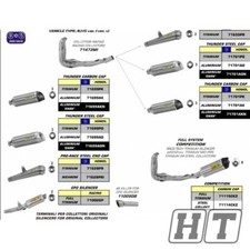 Collettore di Scarico Racing 4:2:1 Arrow senza ABE per Yamaha YZF-R6 600 cc