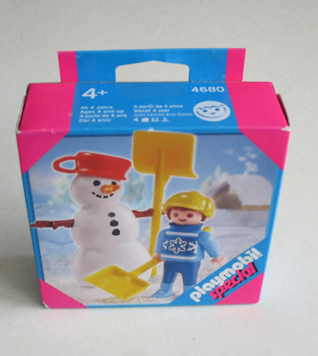 Playmobil Special 4680 - Junge mit Schneemann Schaufel - Rarität 2007 - NEU OVP