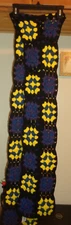 FOREVER 21 NAVY/YELLOW/MULTI CROCHET  KNIT  COLD WEATHER SCARVES   NWT OS