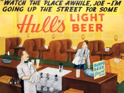 Hull's Light Beer of New Haven CT NEW METAL SIGN: 9 x 12'' Free Shipping