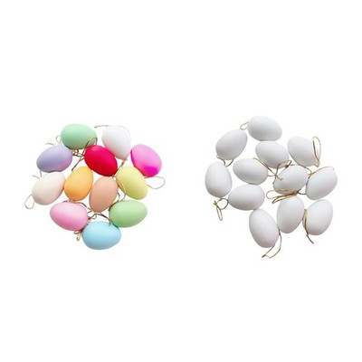 12 x kreatives Osterei mit Seil, DIY-Malerei, künstlich für