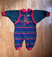 VNTG Healthtex Long Sleeve One Piece Romper With A Moose Graphic Size 6-9 Months