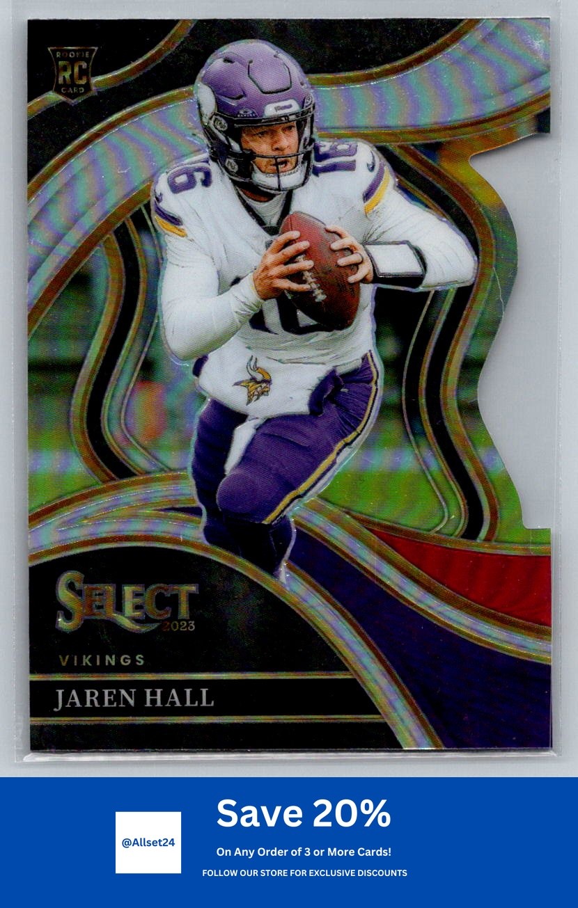 2023 Panini Select #261 Jaren Hall Rookie Black and Red Die Cuts Vikings I3