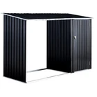 Firewood Storage Shed Outdoor Galvanized Steel Log Rack Shelter Anthracite