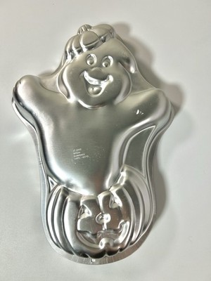 Vintage Wilton Haunted Pumpkin Ghost Halloween Cake Pan 1998