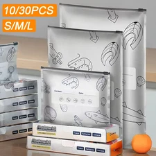 Reusable Aluminum Foil Sealable Storage Bags Food Sealer with Zipper 10/30PCS AN