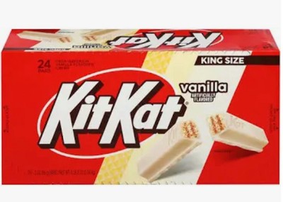 24    King Size Bars KIT KAT Vanilla Flavored Wafer Candy Bars 3oz Each