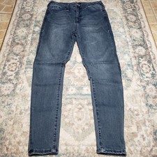 True Religion Jeans Women's 32 Blue Halle Mid Rise Super Skinny Denim