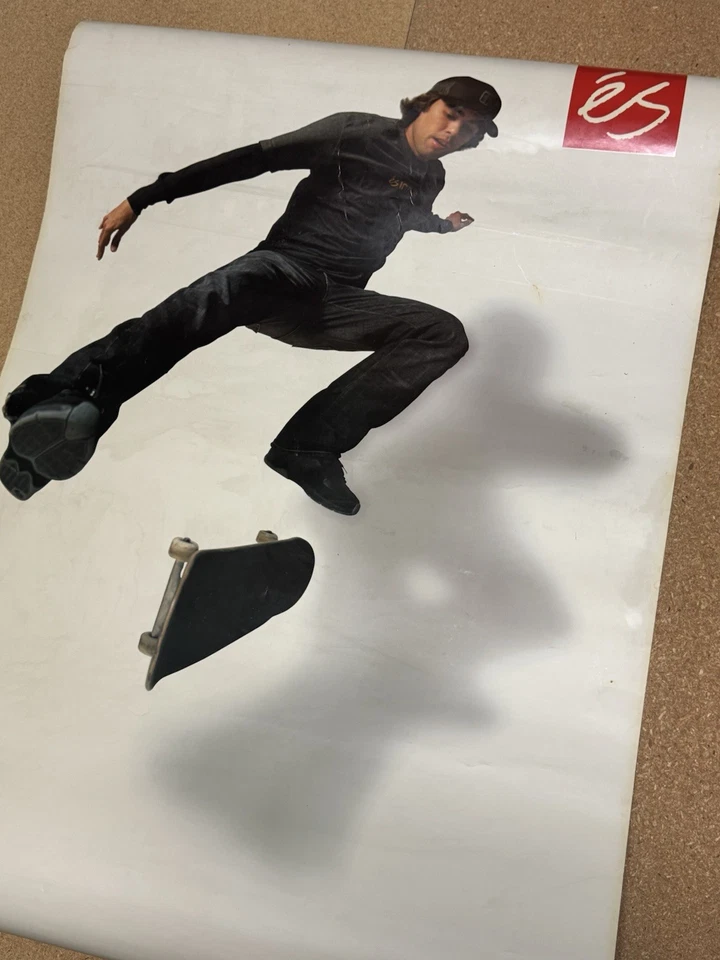 Cartel fotográfico de calzado vintage ERIC KOSTON eS pancarta 4 pies SUPER RARO patín eS Foto 3 de 4
