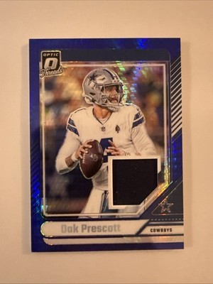 2024 Panini Donruss Optic - Donruss Threads Dak Prescott #DTB-DPT Blue Hyper...