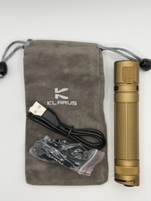 Klarus Desert Tan Compact Rechargeable EDC Torch Flashlight New E2