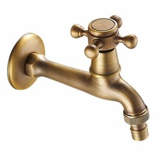 Rubinetto da Esterno Vintage A Muro Ottone Giardino 1/2 AntiGelo 15Cm