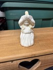 Vtg Belleek Porcelain Maiden Creamer White & Yellow Ireland 5” Brown Stamp — photo 1