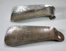 2 - Vintage Advertising Metal Shoe Horns  FL-5