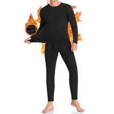 mens Thermal Sets Long Johns Fleece Lined Sleeve Base Layer Top Bottom Underw...