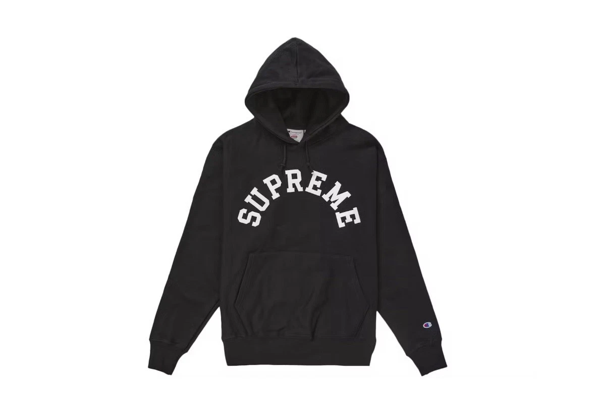 Taille XXL   Sweat à capuche Supreme Champion noir SS25 Hoodie Jacket