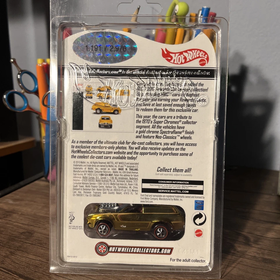 MINT Hot Wheels RLC Super Chromes Rewards Series Poison Pinto 1191/2976 Redline - Image 2 of 2